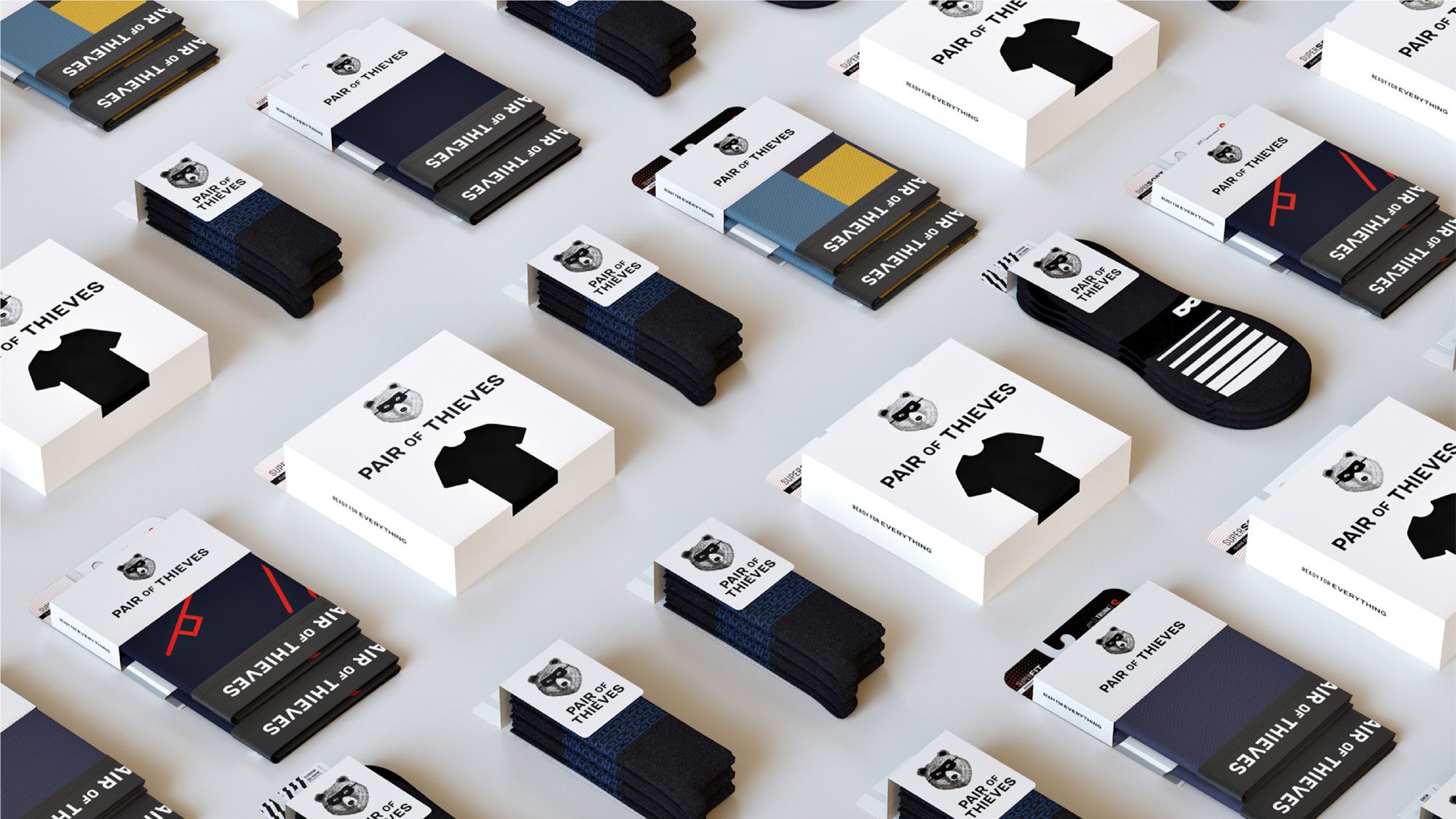 Pair of Thieves襪子內(nèi)衣公司品牌更新設(shè)計-包裝設(shè)計