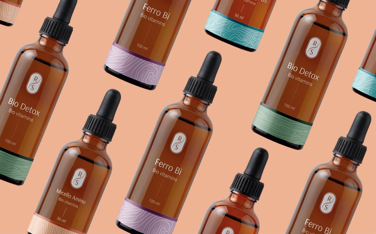 RS(Revive System)復(fù)合維生素保健品包裝設(shè)計(jì)，接近精油化妝品的優(yōu)雅的高識(shí)別包裝