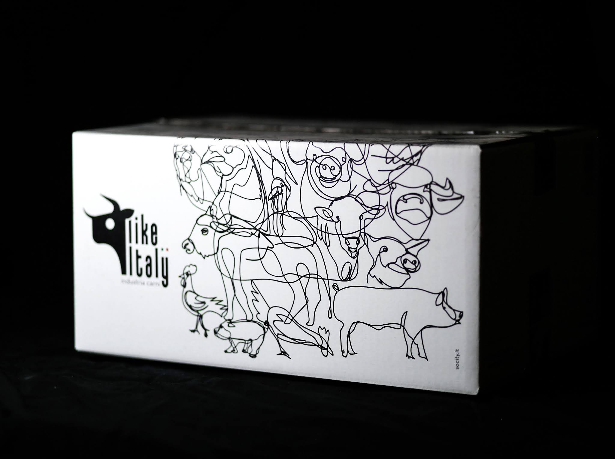 Like Italy冷鮮肉類包裝設(shè)計“黑白線條動物”元素 Like Italy冷鮮肉類包裝設(shè)計“黑白線條動物”元素