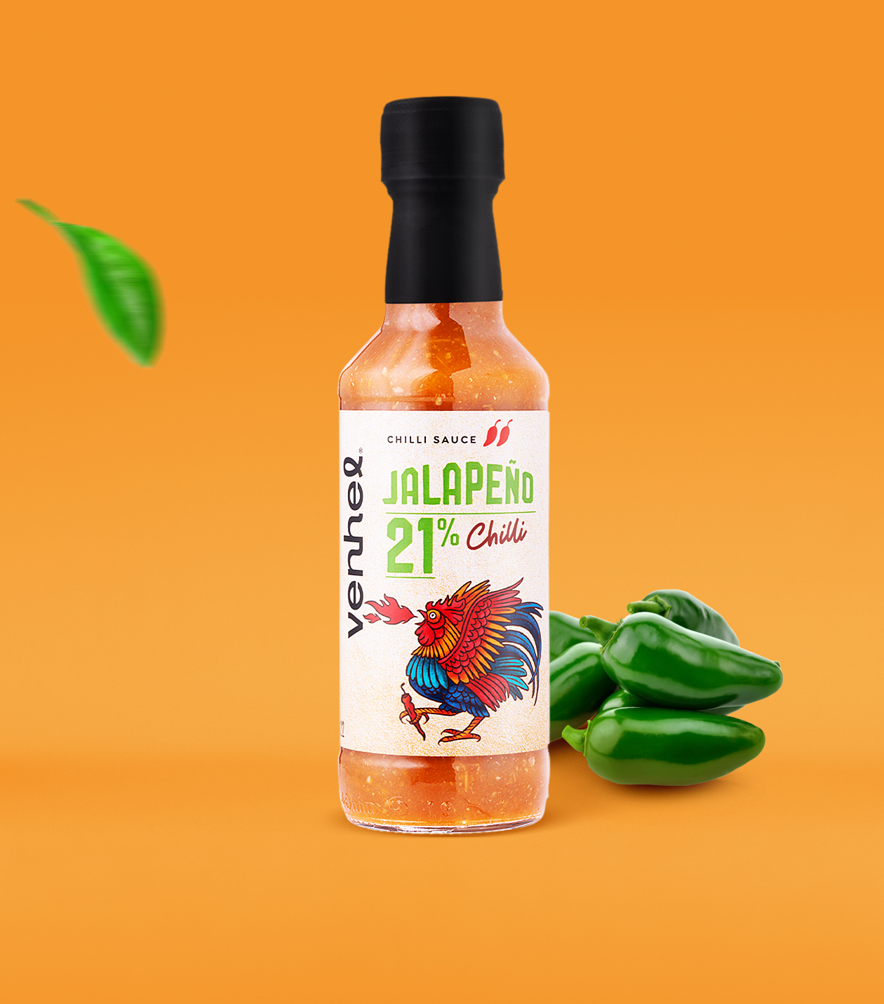 VENHEL辣醬包裝設(shè)計(jì)“手繪公雞插圖”
