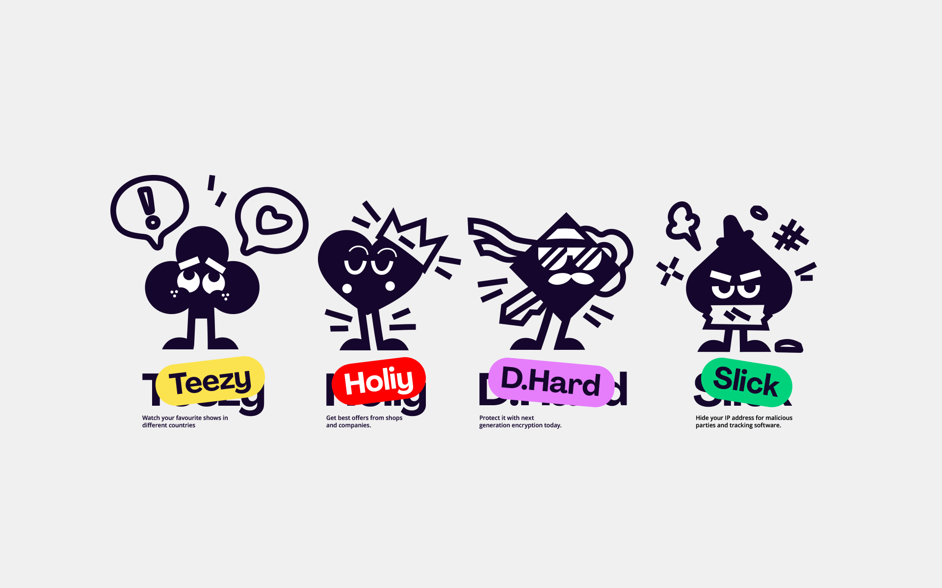 Bluf翻墻與隱私保護(hù)VPN軟件品牌設(shè)計(jì)撲克牌花色ip卡通設(shè)計(jì)