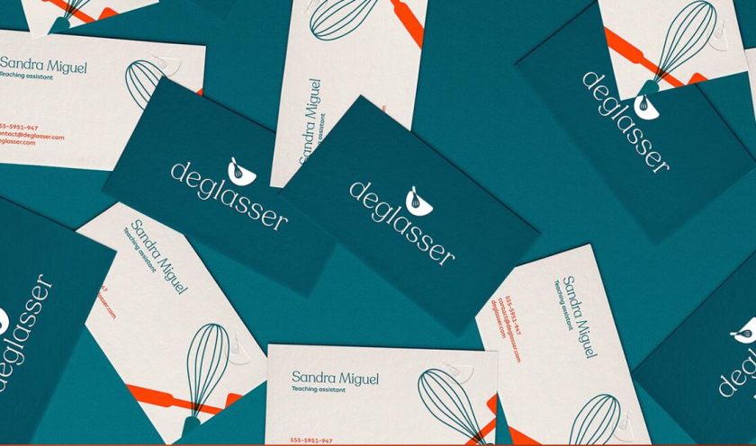 Deglasser 烹飪學(xué)校教育品牌視覺(jué)識(shí)別logo設(shè)計(jì)vi設(shè)計(jì)