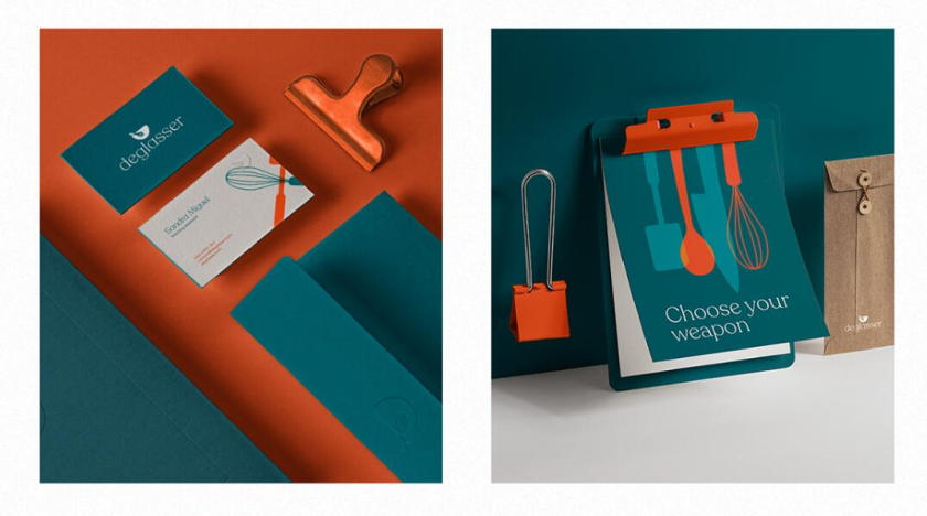 Deglasser 烹飪學(xué)校教育品牌視覺(jué)識(shí)別logo設(shè)計(jì)vi設(shè)計(jì)