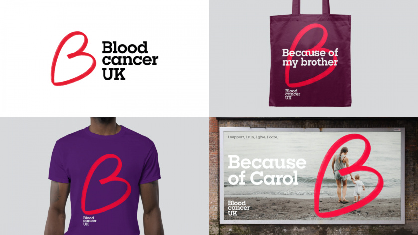 關(guān)懷照顧者（有愛心的人The Caregiver）品牌原型視覺形象設(shè)計：英國血液癌癥-慈善組織品牌logo-vi視覺設(shè)計