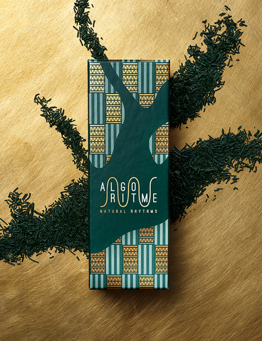 Algoritme螺旋藻補(bǔ)充劑包裝設(shè)計(jì)“波浪圖案”