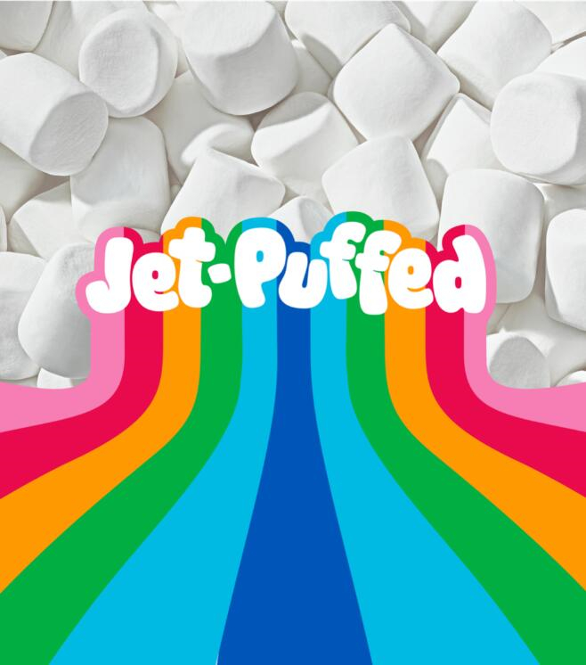 Jet-Puffed棉花糖食品包裝設(shè)計(jì)”噴射的彩虹之路“