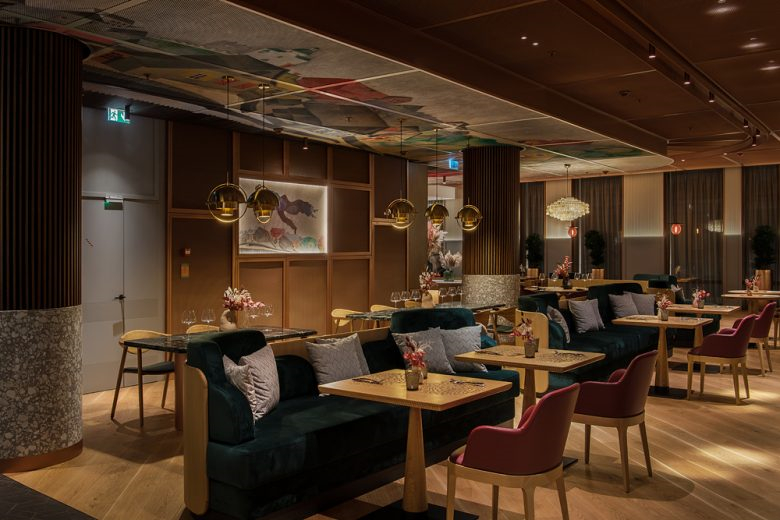 高級沙加爾餐廳餐飲室內(nèi)空間設(shè)計(jì)，藝術(shù)與奢華風(fēng)格