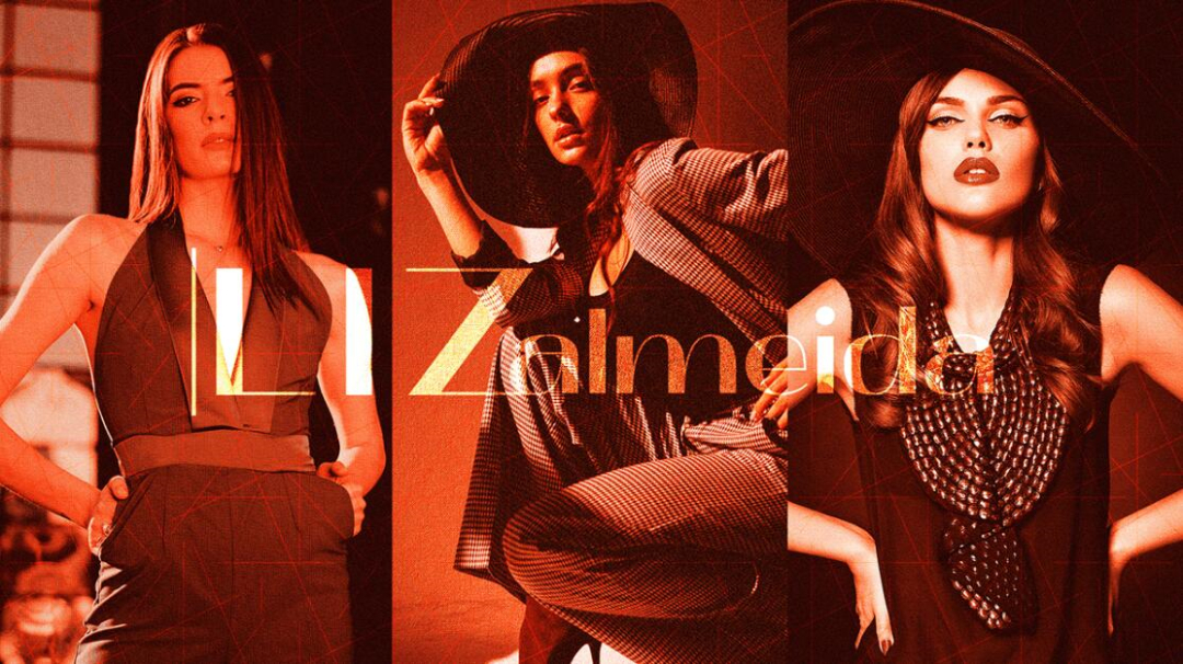 個性與時尚的Liz Almeida服裝品牌vi設(shè)計，以“雜亂而有序排列的線元素為輔助識別