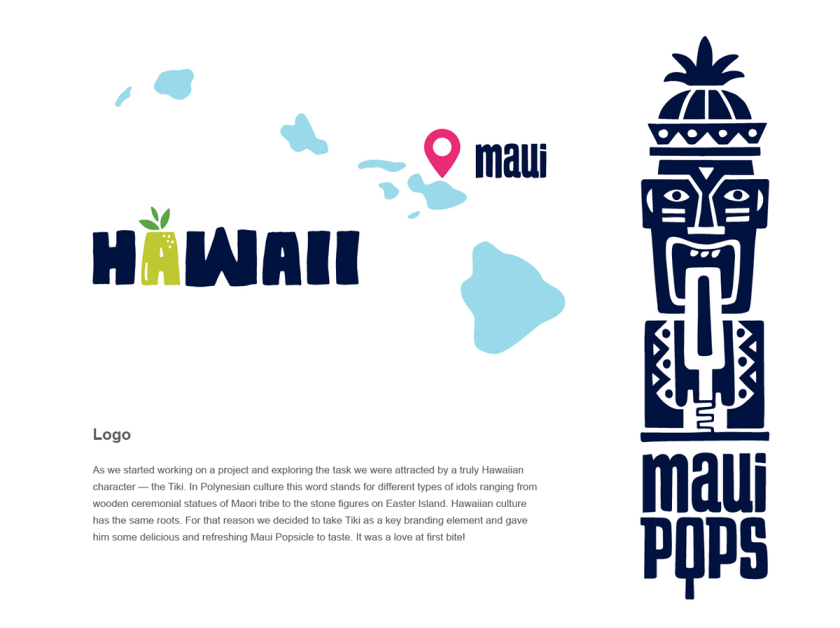 Maui Pops 冰淇淋店品牌logo設(shè)計(jì)店鋪室內(nèi)設(shè)計(jì)，活潑的夏威夷風(fēng)格