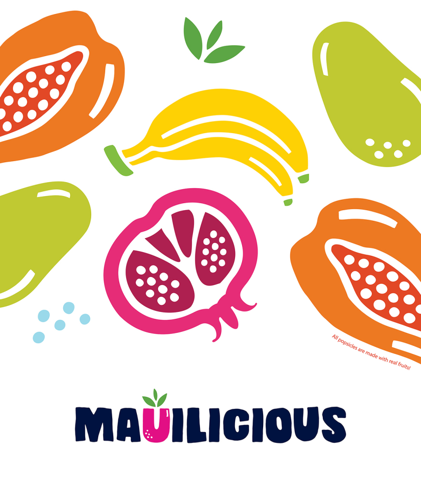 Maui Pops 冰淇淋店品牌logo設(shè)計(jì)店鋪室內(nèi)設(shè)計(jì)，活潑的夏威夷風(fēng)格