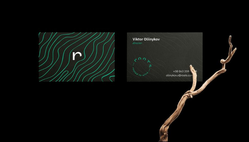 Roots 烏克蘭進(jìn)口葡萄酒公司vi設(shè)計，梯田線條元素