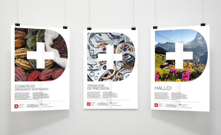 Comercio 多米尼加-瑞士商會和旅游商會品牌vi視覺識別設計