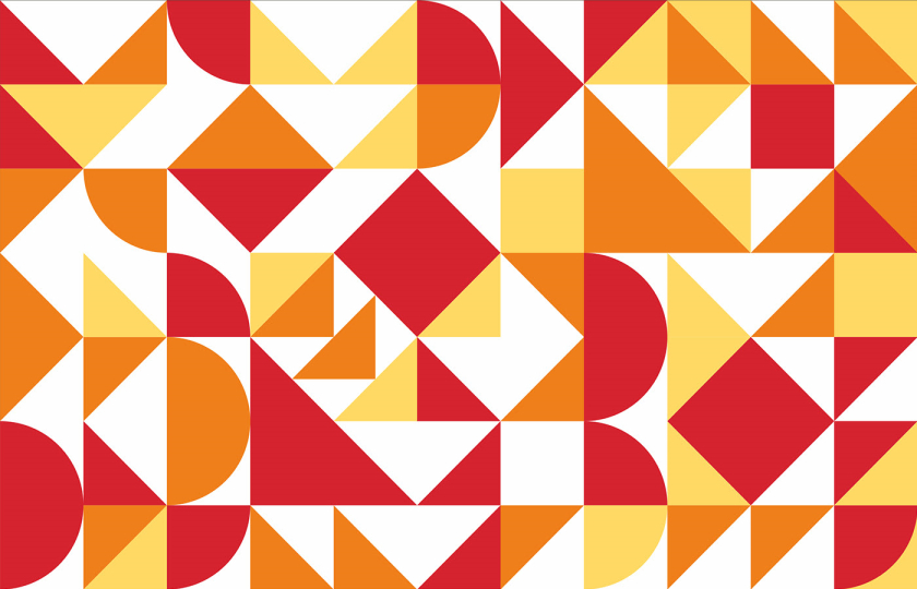 Chicken Cafe 幾何色塊小雞咖啡餐飲”LOGO+輔助圖形”設(shè)計(jì)