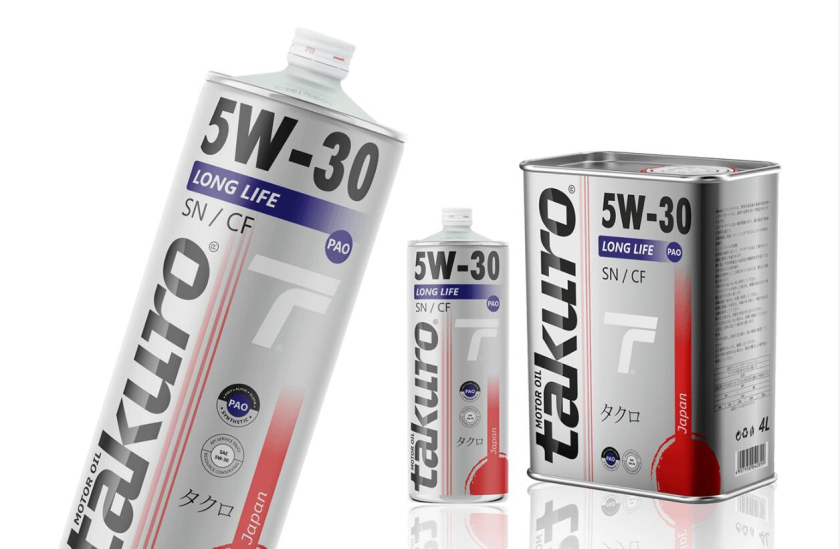 Takuro潤滑油包裝設(shè)計(jì)“旭日”紅色圓圈圖形創(chuàng)意