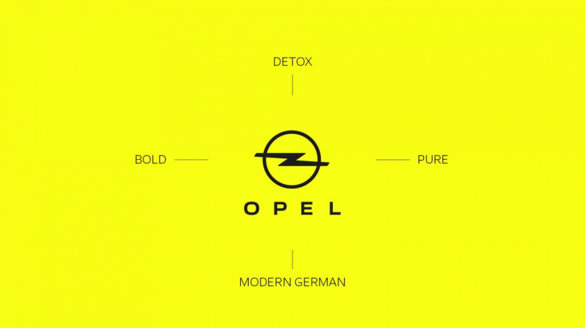 歐寶汽車更新了品牌標識logo設(shè)計，線條細化以集中于閃電圖形