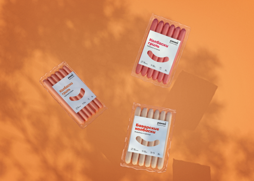 Ramay香腸包裝設(shè)計(jì)“簡(jiǎn)潔的微笑圖案”