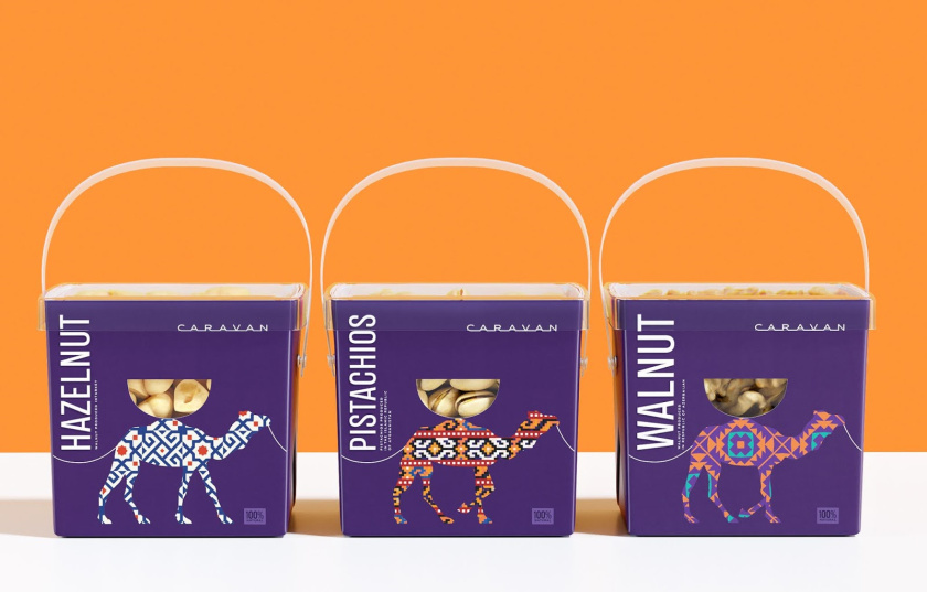  Caravan 堅(jiān)果和干果品牌包裝設(shè)計(jì)“駱駝”主視覺形象