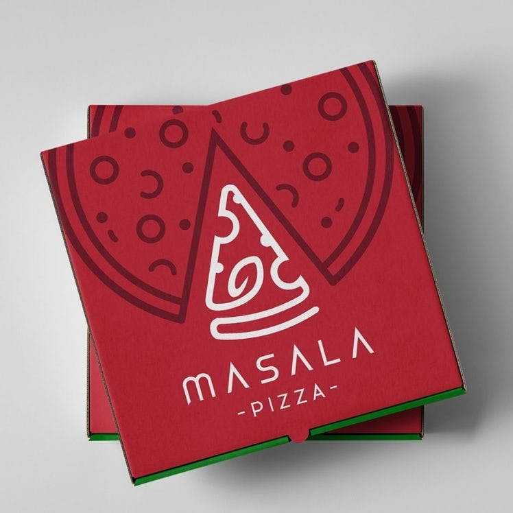 外賣披薩標(biāo)志和包裝設(shè)計
