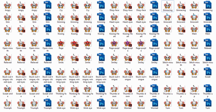 頭骨表情符號設計文件