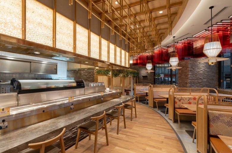 Sushi Tei 日式壽司餐廳餐飲店鋪室內(nèi)空間設計“自然原木喜慶”風格 Sushi Tei 日式壽司餐廳餐飲店鋪室內(nèi)空間設計“自然原木喜慶”風格