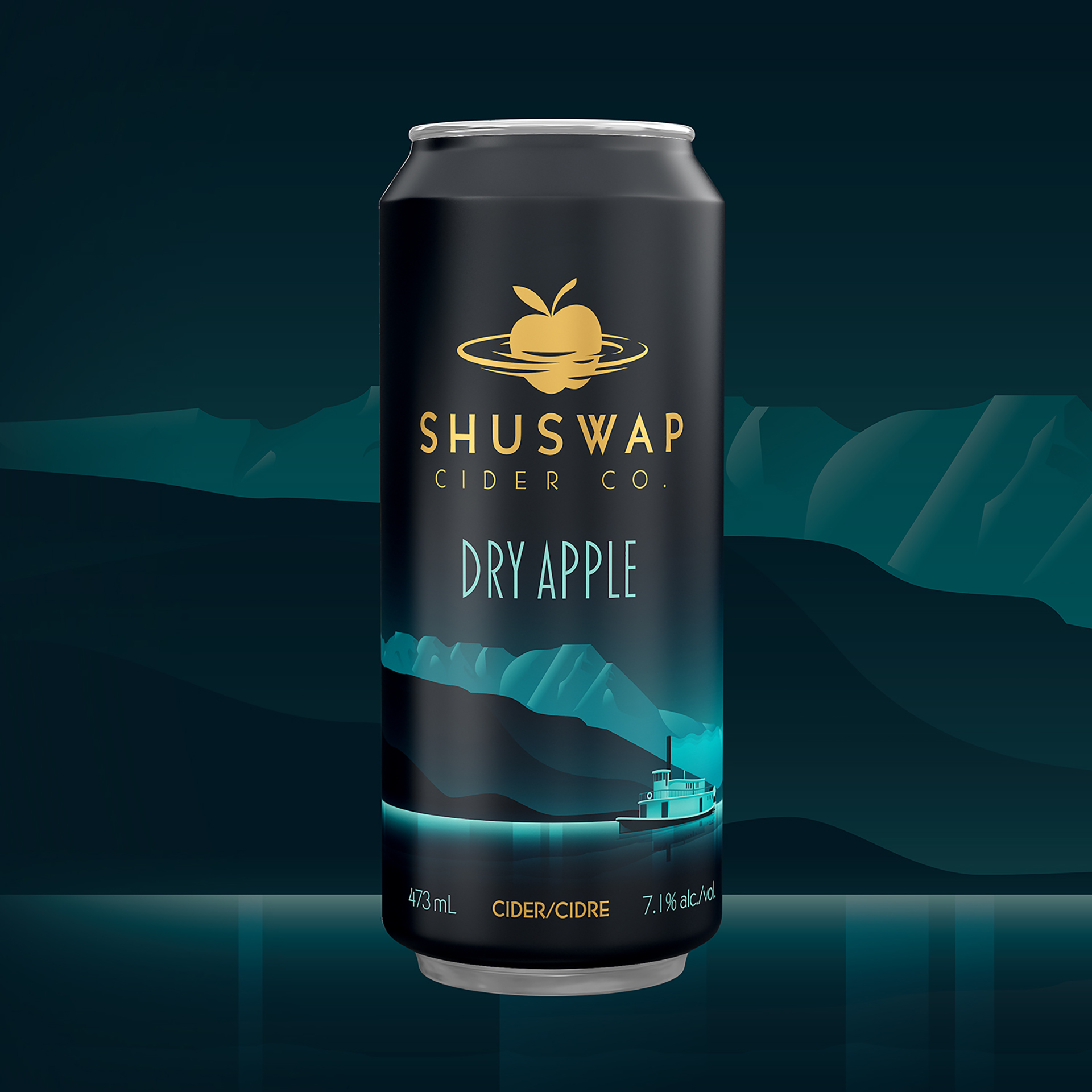 Shuswap 蘋果酒包裝設計“復古夢幻插畫”