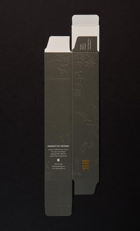 Skinlosophy 東方中藥草本化妝品包裝設計“金箔沖壓工藝”