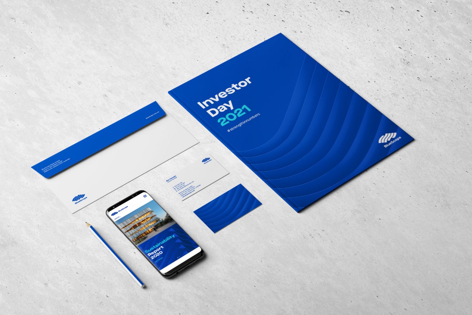 BlueScope油漆涂層鋼鐵產(chǎn)品制造商品牌形象企業(yè)vi設(shè)計(jì)“藍(lán)色動(dòng)態(tài)彎曲”輔助圖形