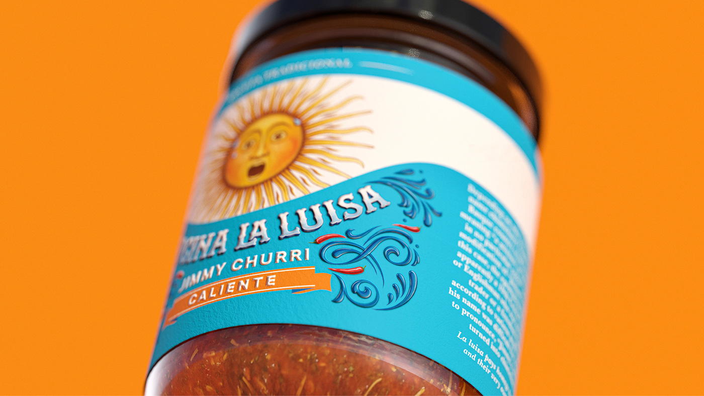 Cocina La Luisa 辣醬包裝設(shè)計“太陽公公”圖案 Cocina La Luisa 辣醬包裝設(shè)計“太陽公公”圖案