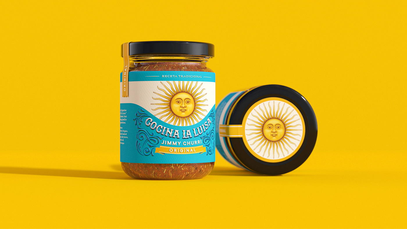 Cocina La Luisa 辣醬包裝設(shè)計“太陽公公”圖案 Cocina La Luisa 辣醬包裝設(shè)計“太陽公公”圖案