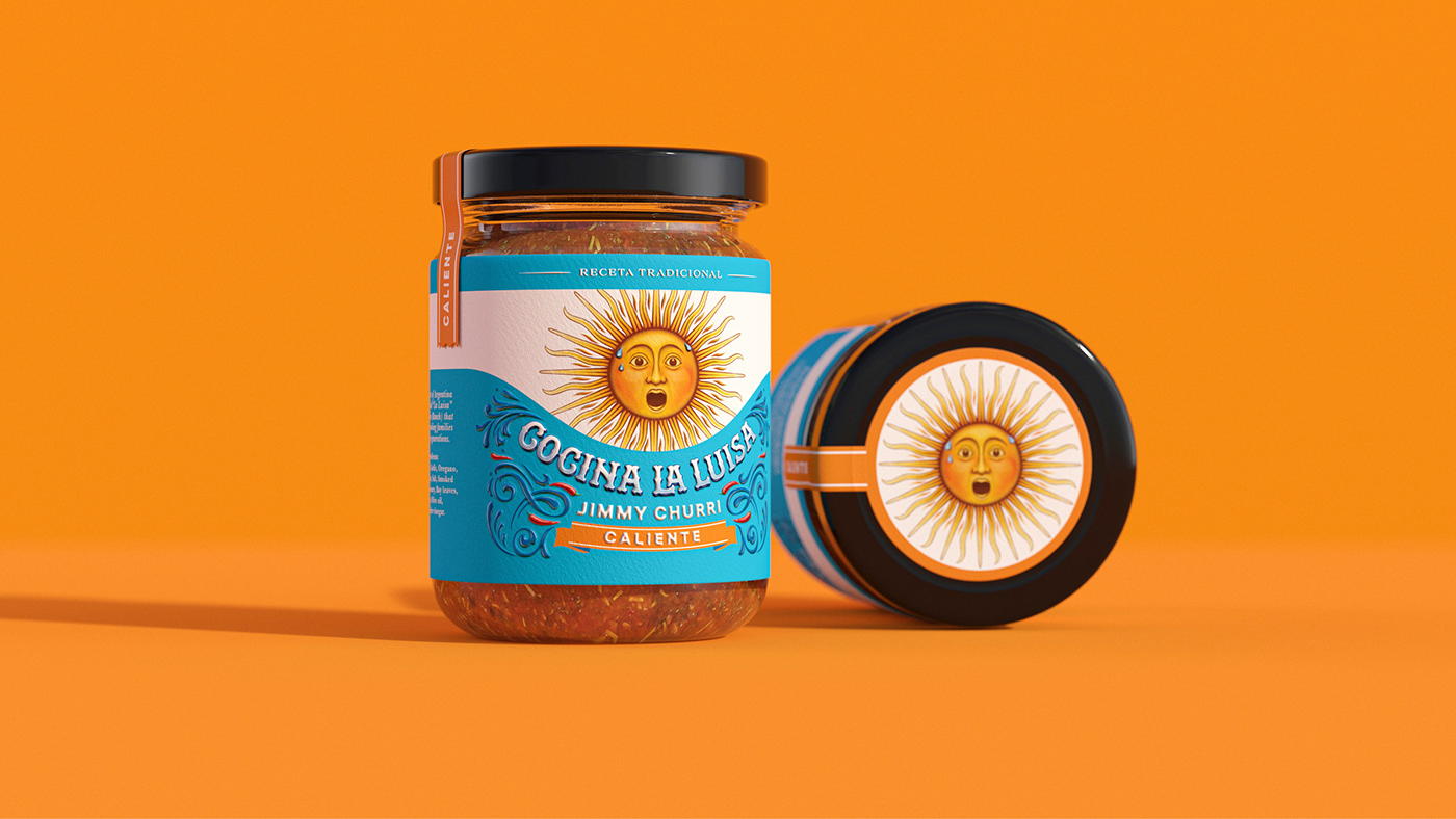 Cocina La Luisa 辣醬包裝設(shè)計“太陽公公”圖案 Cocina La Luisa 辣醬包裝設(shè)計“太陽公公”圖案