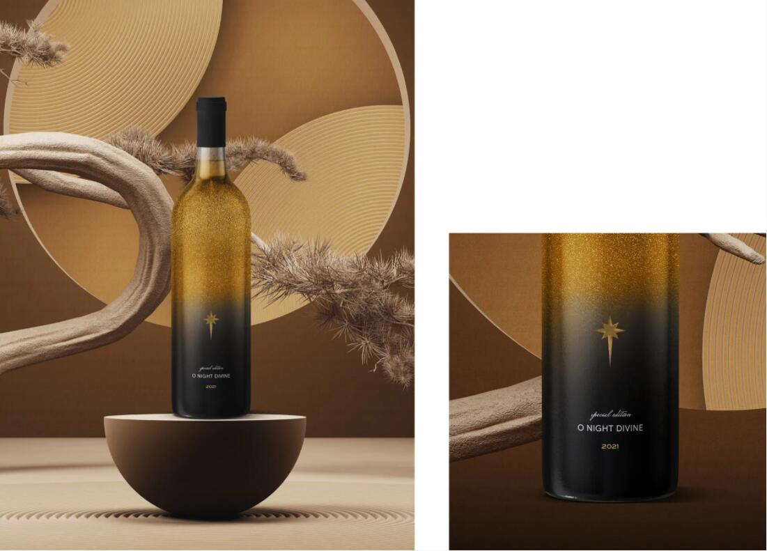 Nero Atelier葡萄酒包裝設(shè)計,優(yōu)雅與奢華的天使與星星圖案 Nero Atelier葡萄酒包裝設(shè)計,優(yōu)雅與奢華的天使與星星圖案