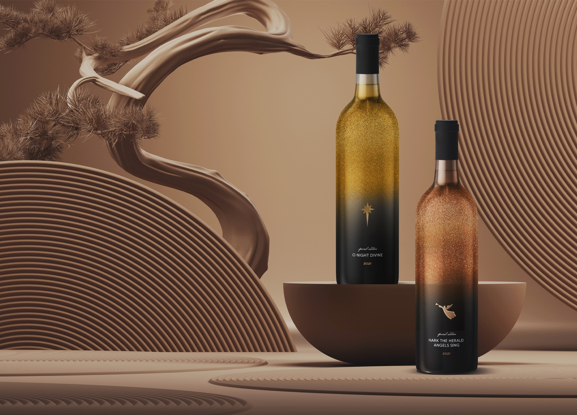 Nero Atelier葡萄酒包裝設(shè)計,優(yōu)雅與奢華的天使與星星圖案 Nero Atelier葡萄酒包裝設(shè)計,優(yōu)雅與奢華的天使與星星圖案