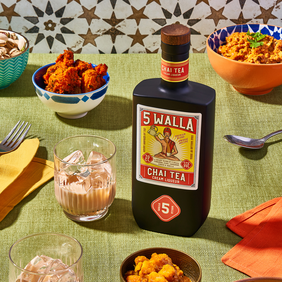 5 WALLA柴茶奶油利口養(yǎng)生酒包裝設(shè)計，源自印度火柴盒藝術(shù)插畫