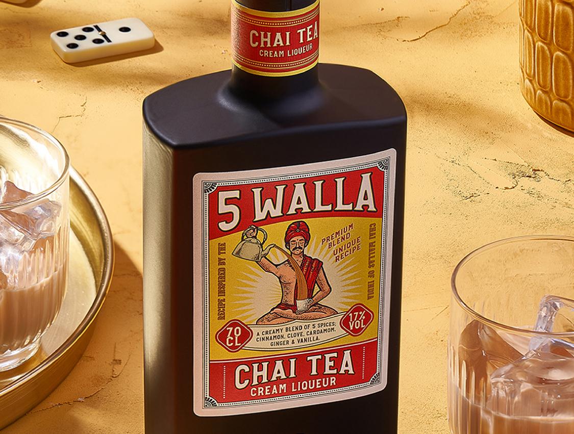 5 WALLA柴茶奶油利口養(yǎng)生酒包裝設(shè)計，源自印度火柴盒藝術(shù)插畫