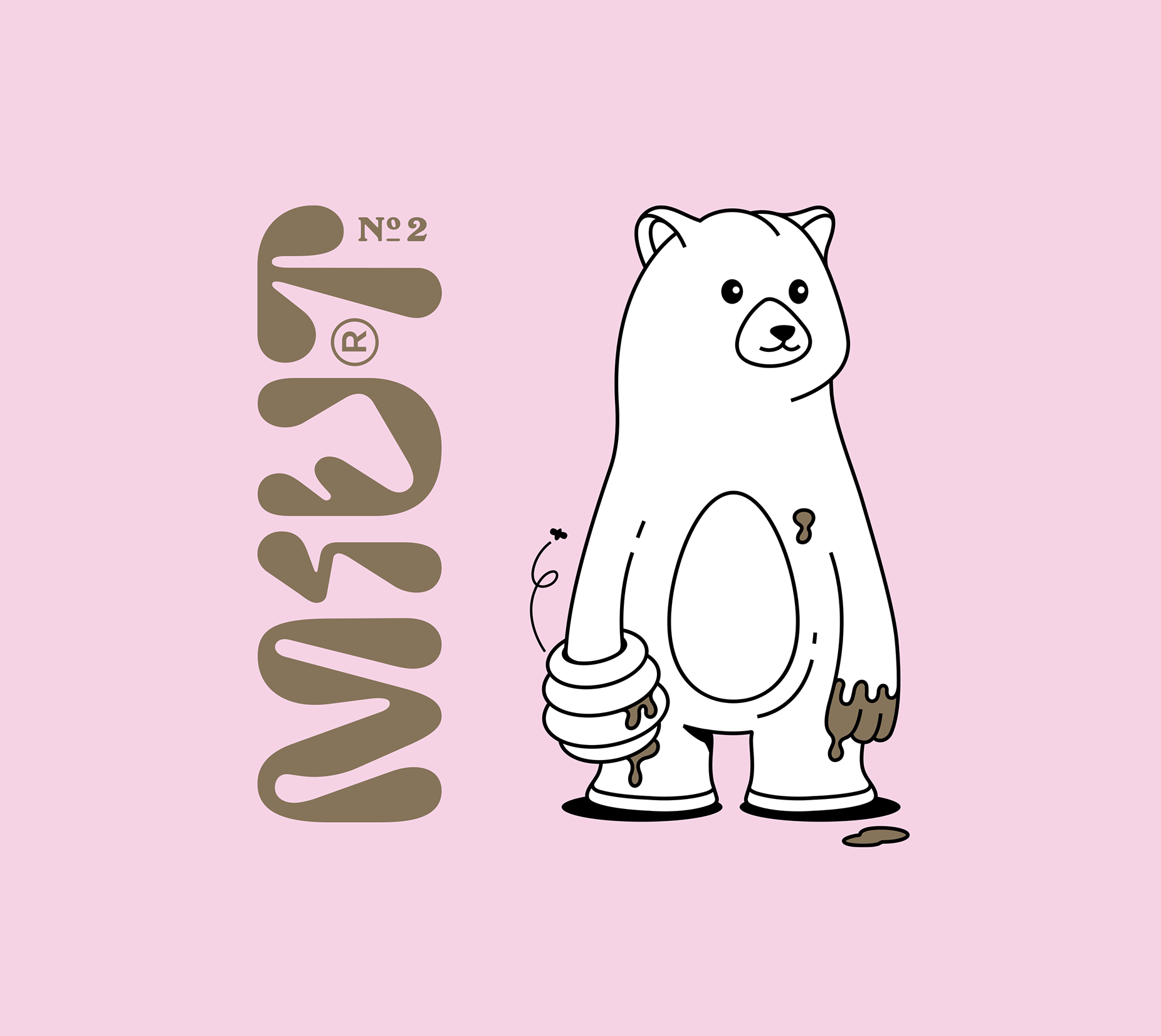 Miut 蜂蜜酒品牌包裝設(shè)計,一只拿著蜂巢的熊插畫 Miut 蜂蜜酒品牌包裝設(shè)計,一只拿著蜂巢的熊插畫