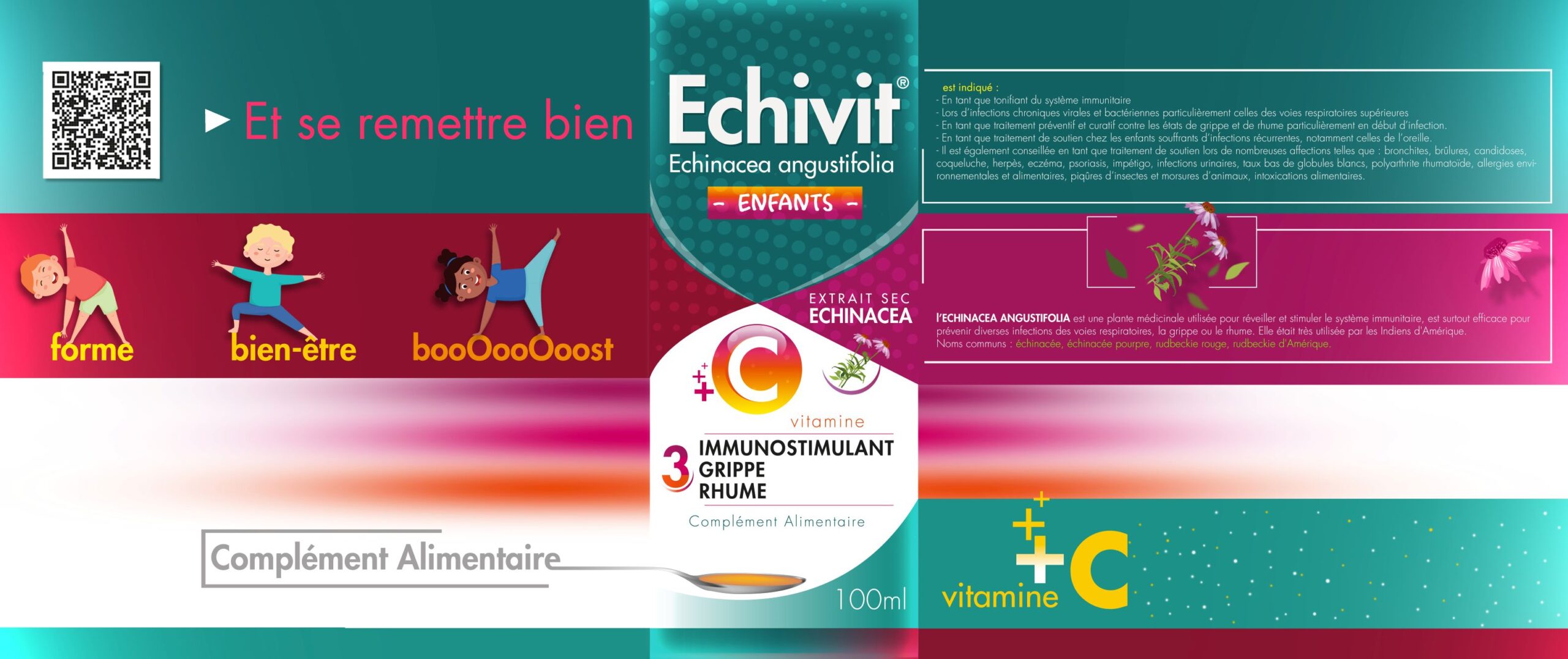 Ecivit OTC藥品包裝設(shè)計(jì)，突出品牌與交叉色塊版式