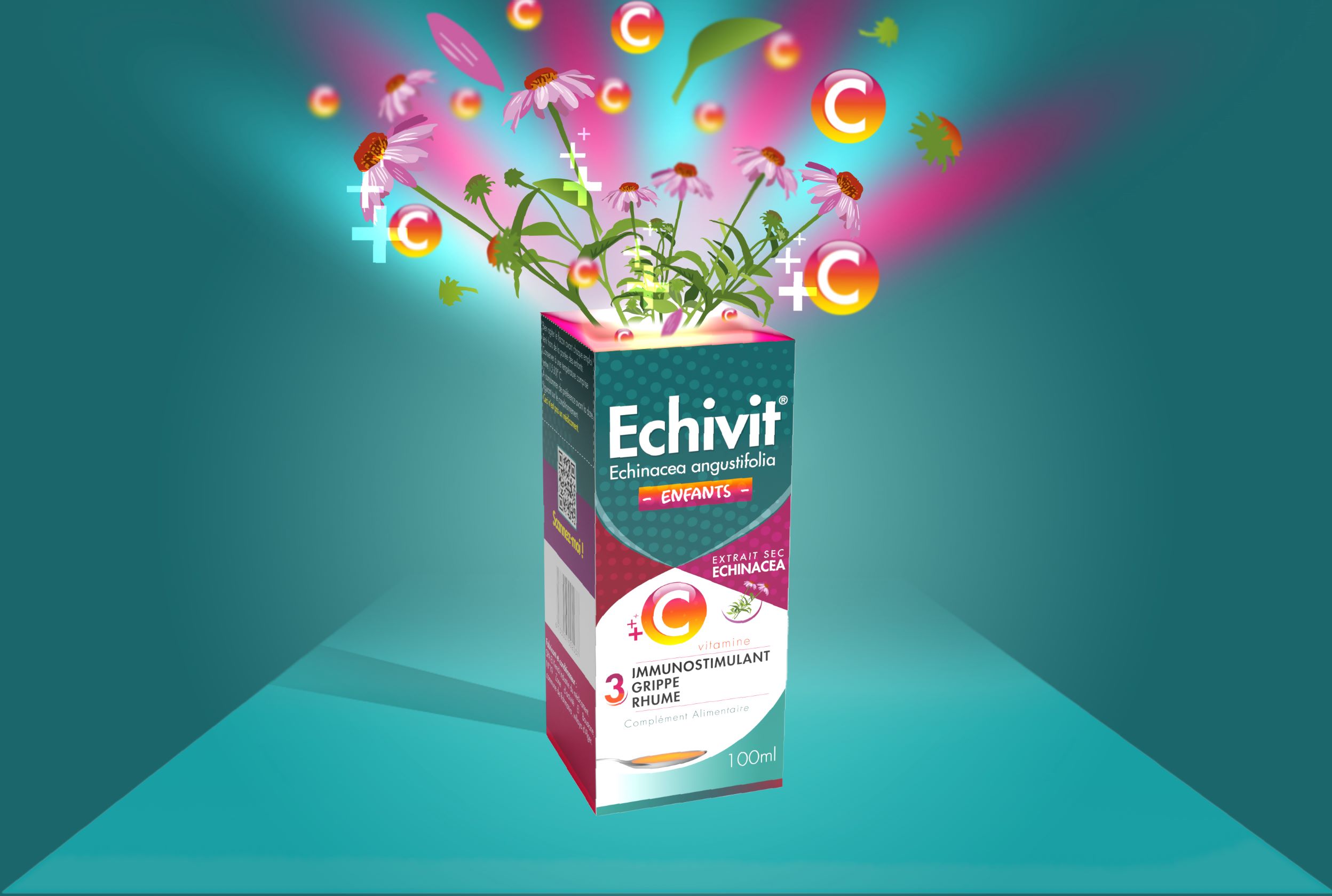 Ecivit OTC藥品包裝設(shè)計(jì)，突出品牌與交叉色塊版式