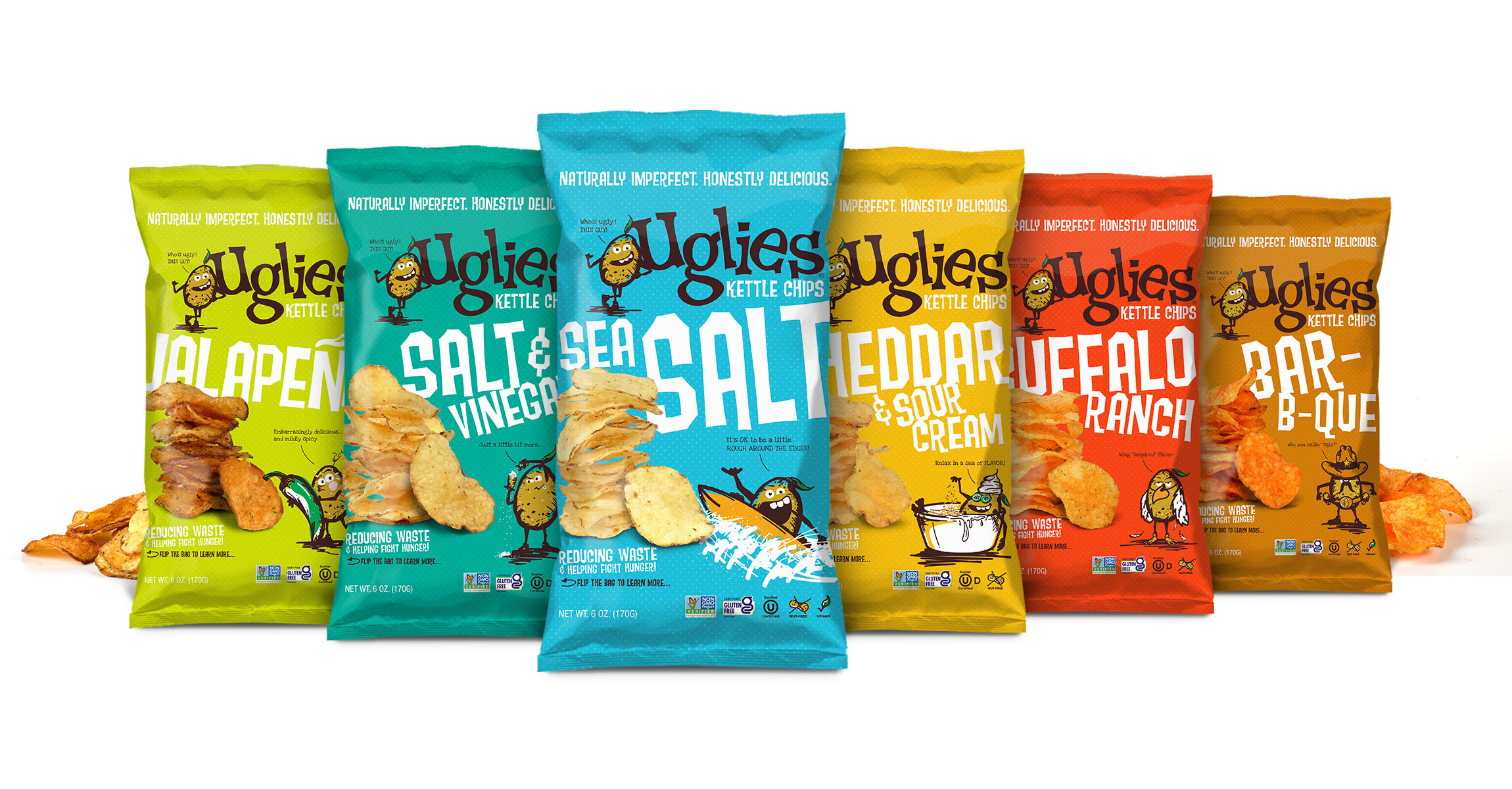 我很丑但我很好吃， Uglies薯片品牌戰(zhàn)略、卡通設(shè)計(jì)、包裝設(shè)計(jì)