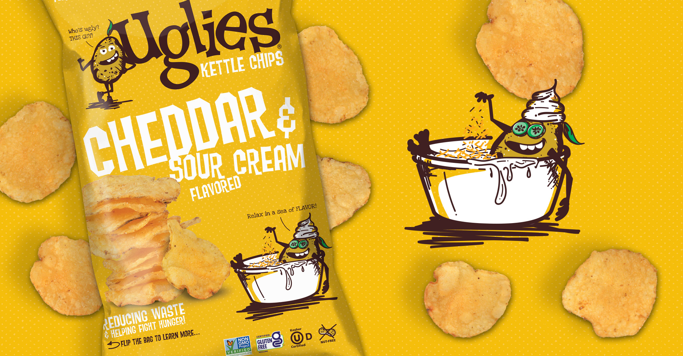 我很丑但我很好吃， Uglies薯片品牌戰(zhàn)略、卡通設(shè)計(jì)、包裝設(shè)計(jì)