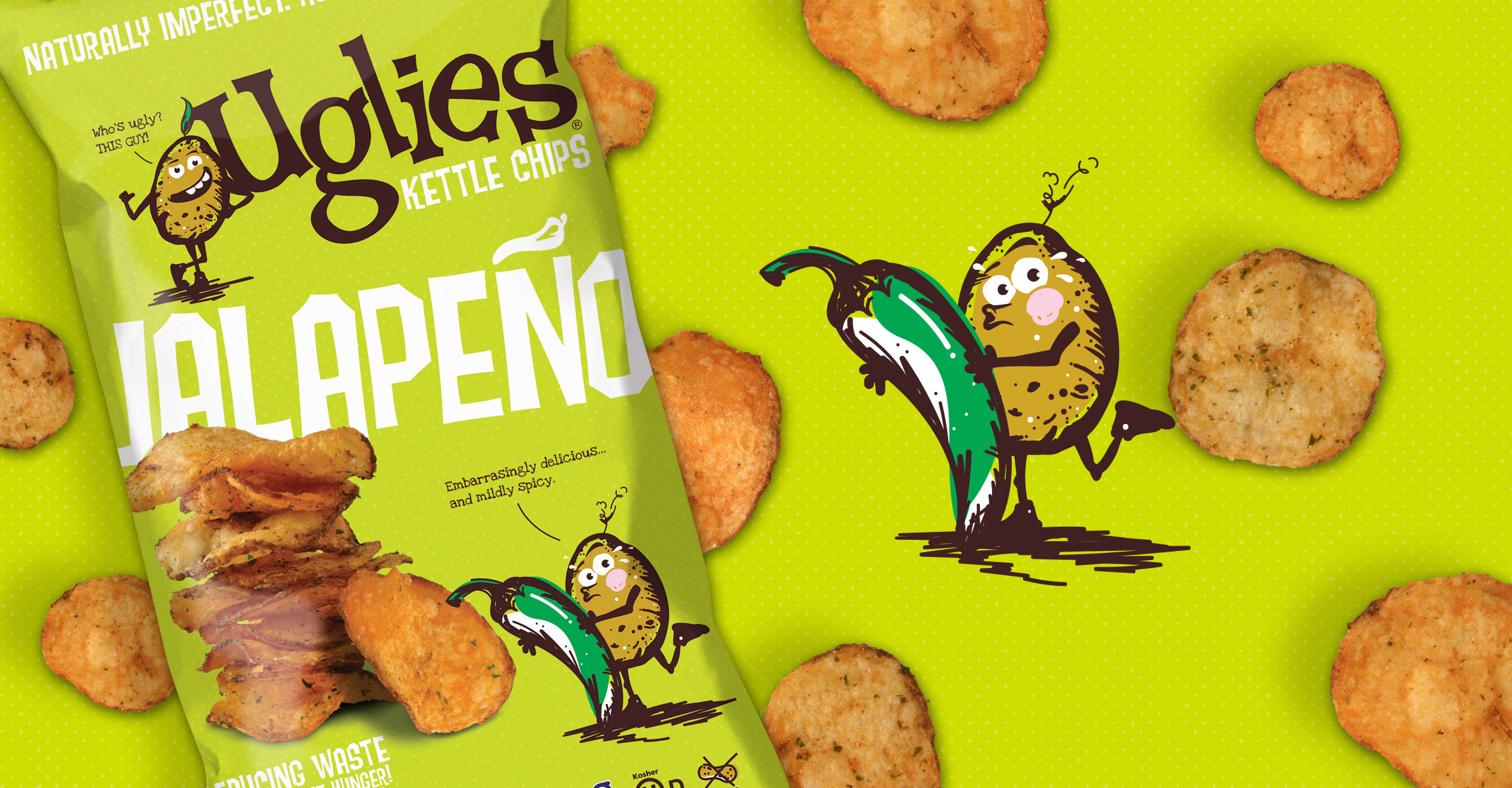 我很丑但我很好吃， Uglies薯片品牌戰(zhàn)略、卡通設(shè)計(jì)、包裝設(shè)計(jì)