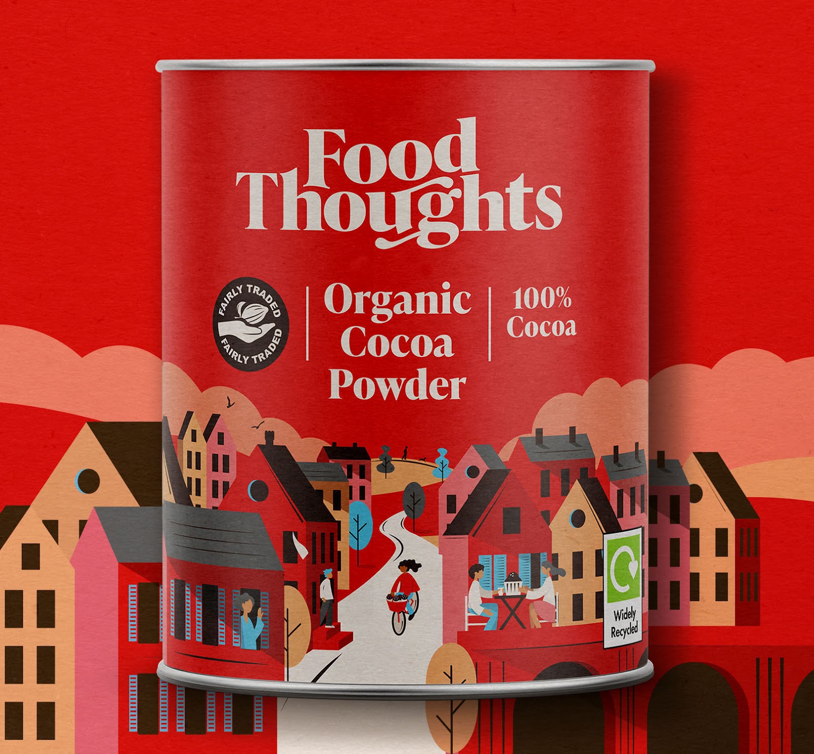 Food Thoughts可可烘焙原料品牌重塑與“社區(qū)”插畫包裝設(shè)計 Food Thoughts可可烘焙原料品牌重塑與“社區(qū)”插畫包裝設(shè)計