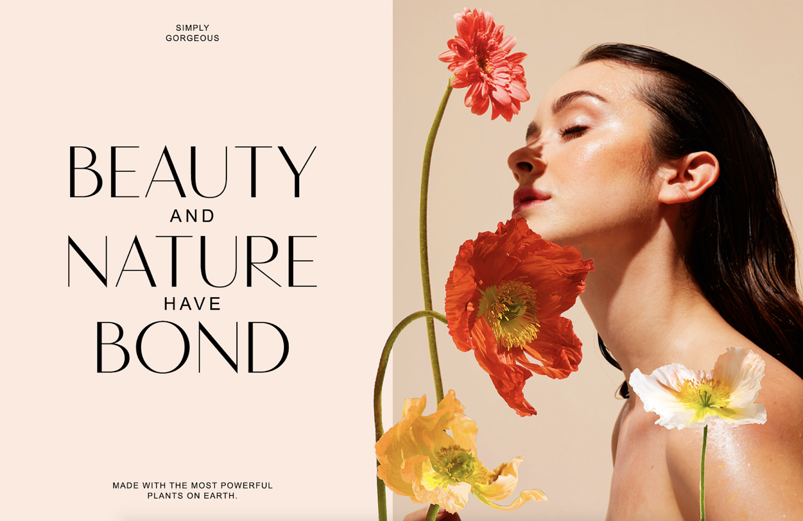 Superbloom 純植物素化妝品包裝設計，漸變水彩綻放女性美麗