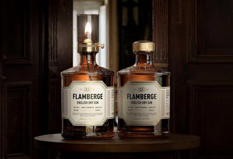 高端風(fēng)格Flamberg 杜松子酒藥酒包裝設(shè)計(jì)禮盒設(shè)計(jì)，包含35種植物