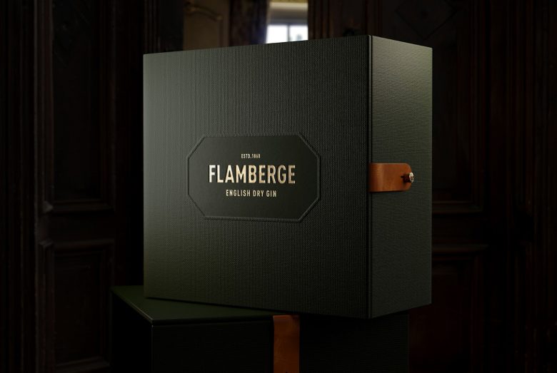 高端風(fēng)格Flamberg 杜松子酒藥酒包裝設(shè)計(jì)禮盒設(shè)計(jì)，包含35種植物