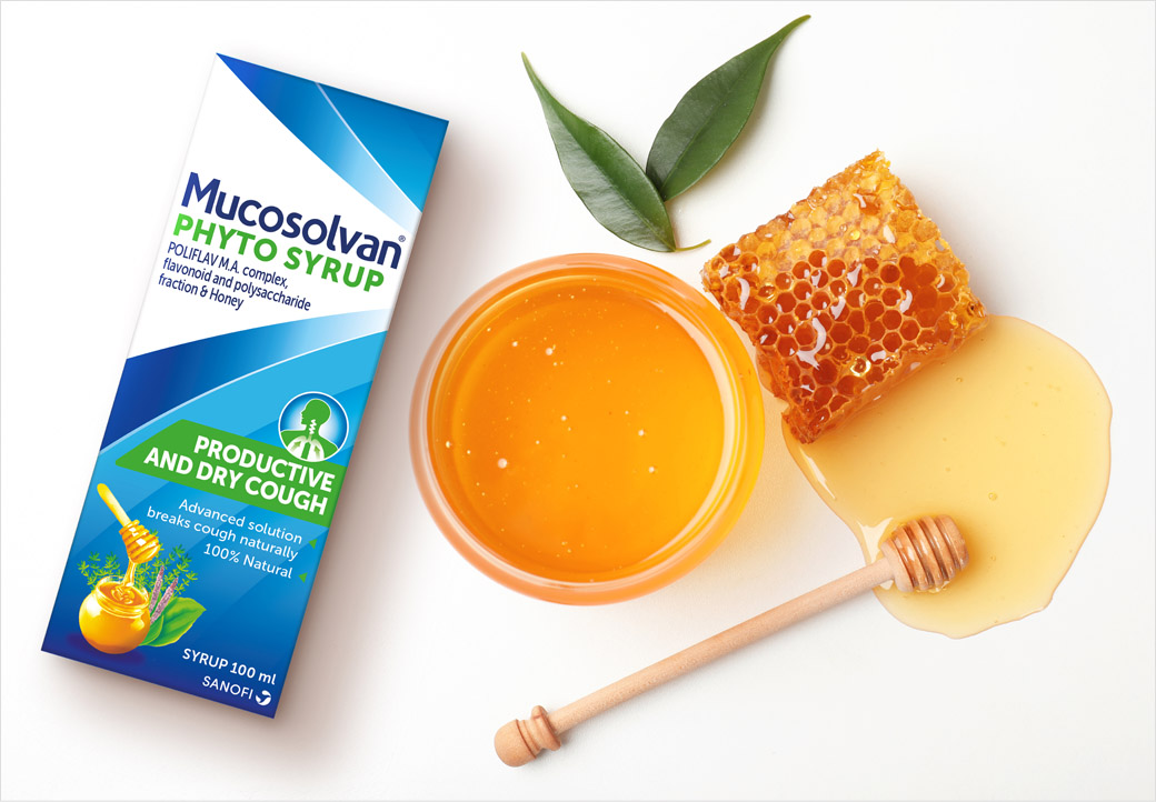 賽諾菲Sanofi止咳藥品牌logo設(shè)計包裝設(shè)計，多層箭頭元素