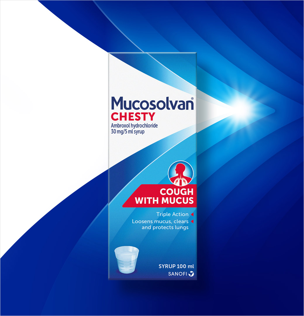 賽諾菲Sanofi止咳藥品牌logo設(shè)計包裝設(shè)計，多層箭頭元素