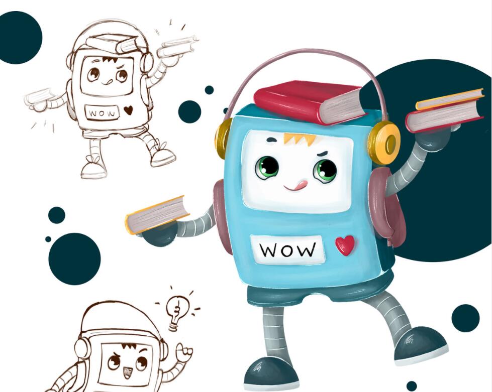 ALEKS 機(jī)器人卡通人物設(shè)計(jì)，書包造型