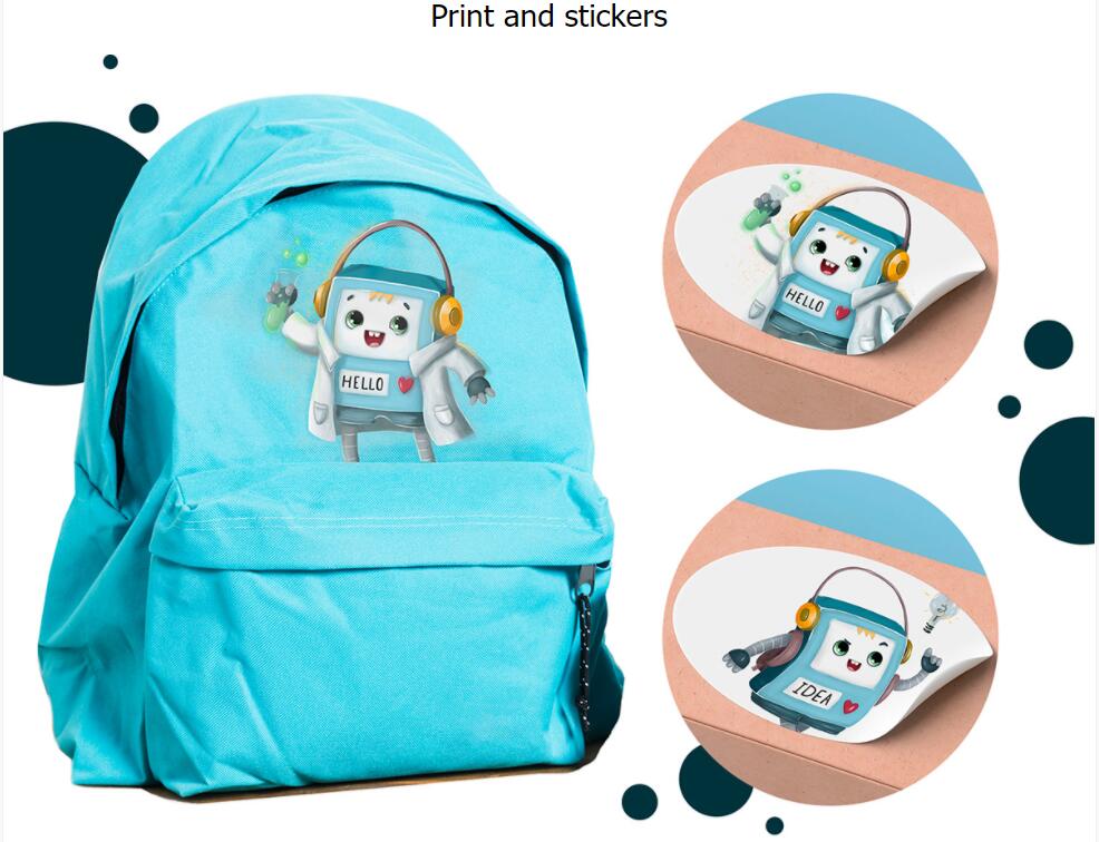 ALEKS 機(jī)器人卡通人物設(shè)計(jì)，書包造型