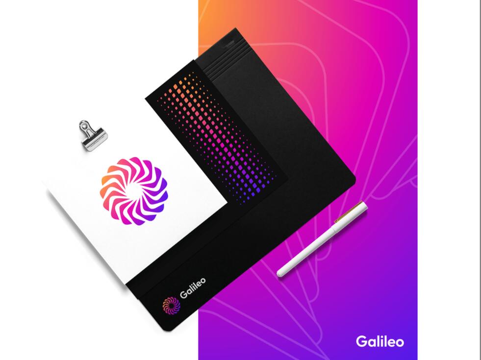 Galileo 人工智能初創(chuàng)公司logo設計vi設計，酷炫科技風格