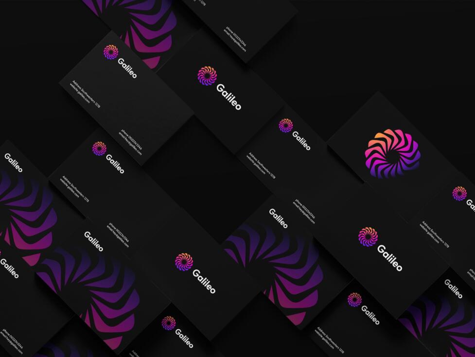 Galileo 人工智能初創(chuàng)公司logo設計vi設計，酷炫科技風格